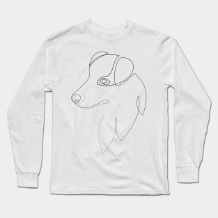 Australian Shepherd - one line drawing Long Sleeve T-Shirt